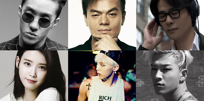 Park Jin Young, Zion.T, Yoon Sang, IU, G-Dragon e Taeyang dei BIGBANG al festival di ‘Infinity Challenge’