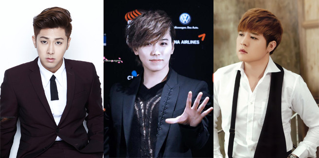 Sungmin e Shindong dei Super Junior e Yunho dei TVXQ si esibiscono insieme al militare